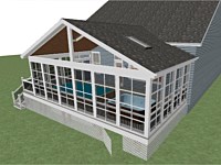 <b>3D Rendering of the structure from the other side of the house</b>